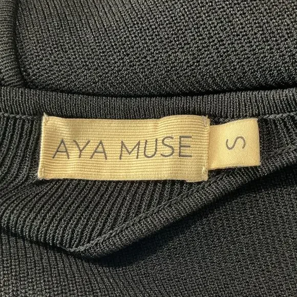 Aya Muse Sleek Black Alder Dress Size S - Picture 5 of 7